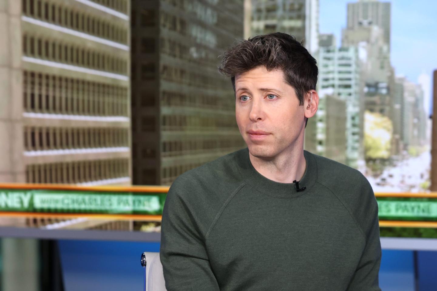 OpenAI CEO Sam Altman Visits "Making Money With Charles Payne" at Fox Business Network Studios on December 04, 2024 in New York City.