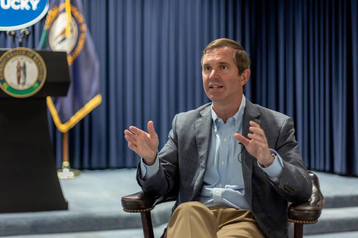 Kentucky Gov. Andy Beshear speaks
