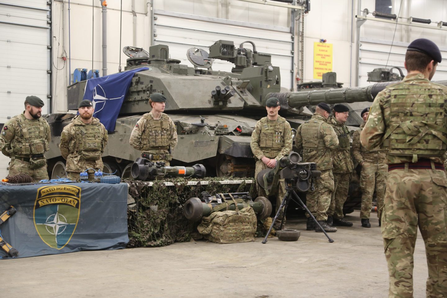 British soldiers from the NATO combat unit in Estonia on Dec. 17.