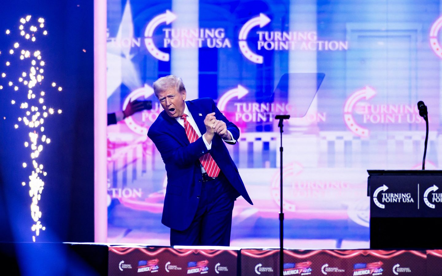 Donald Trump at Turning Point’s annual AmericaFest in Phoenix on Dec. 22.