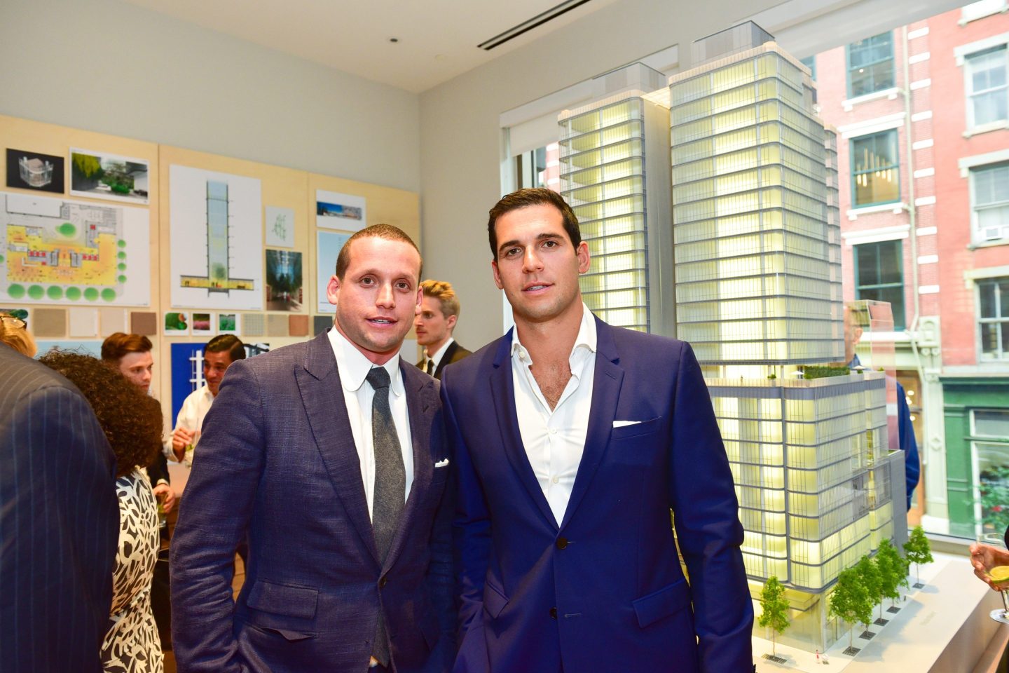 Tal Alexander and Oren Alexander attend 565 Broome Sales Gallery launch event at 372 West Broadway on September 20, 2016 in New York City.