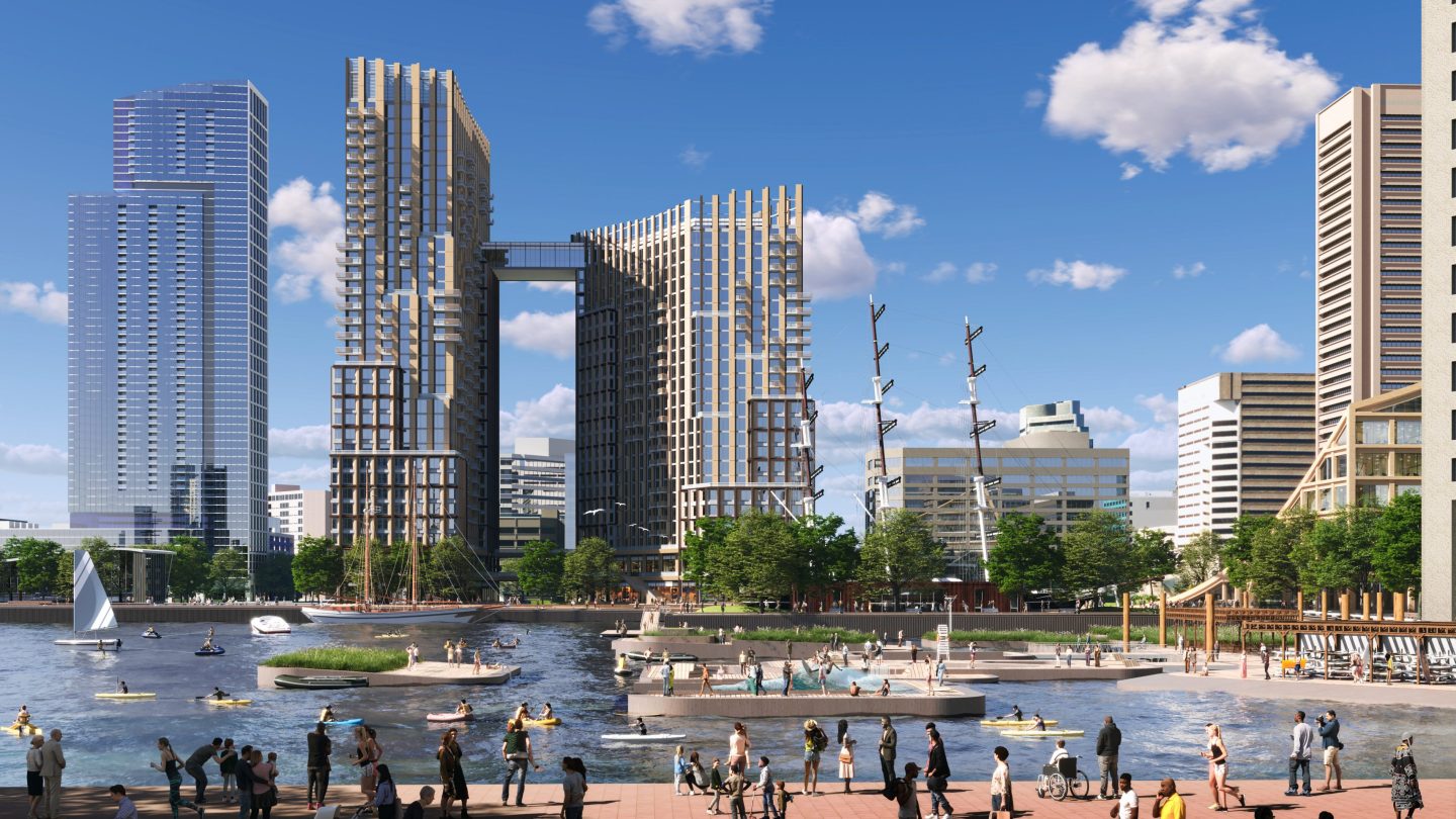 Gensler’s work on Harborplace, a new multiuse waterfront space in Baltimore, is indicative of what the firm sees as a design trend heading into 2025: a move to mixed-use developments.