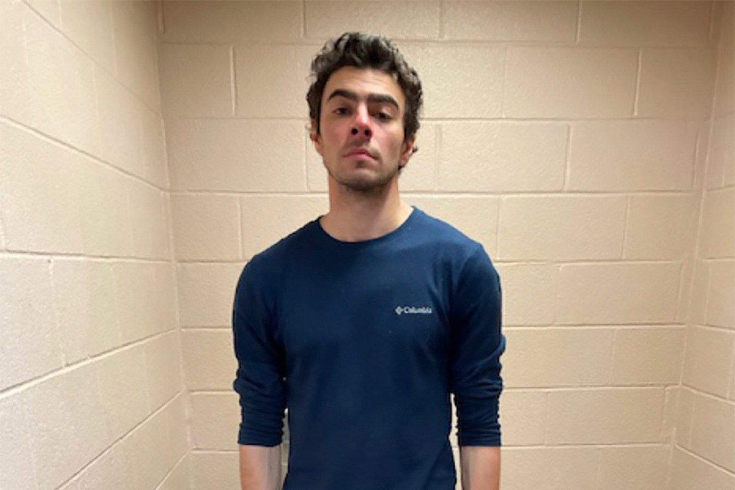 Luigi Mangione in a holding cell in custody of the Altoona Police Department on Dec. 9, the day of his arrest. 