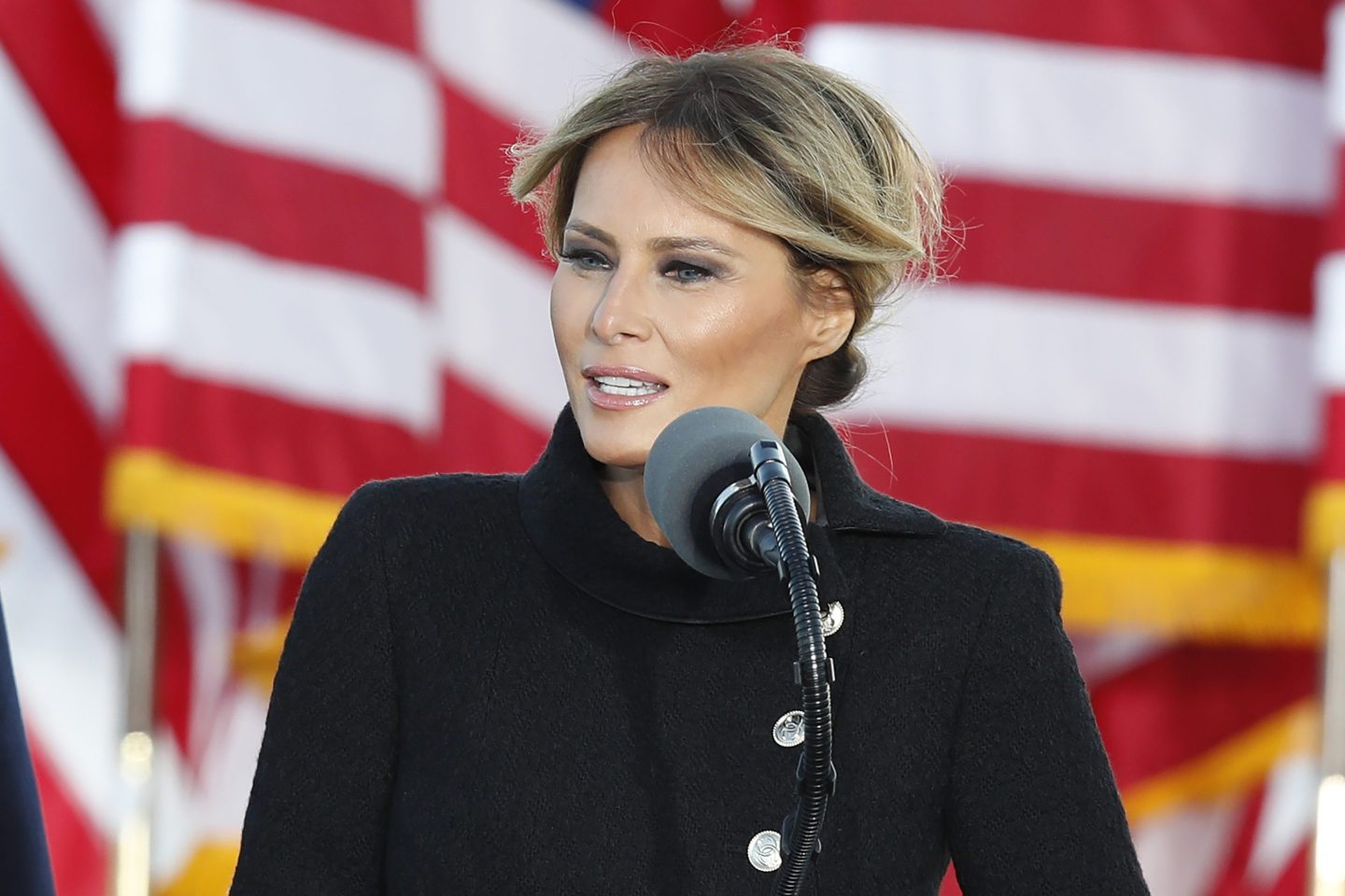 Melania Trump at Andrews Air Force Base on Jan. 20, 2021.