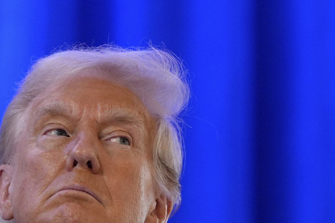 Donald Trump listens during an event on combating antisemitism at Trump National Golf Club, on Aug. 15, 2024, in Bedminster, N.J.