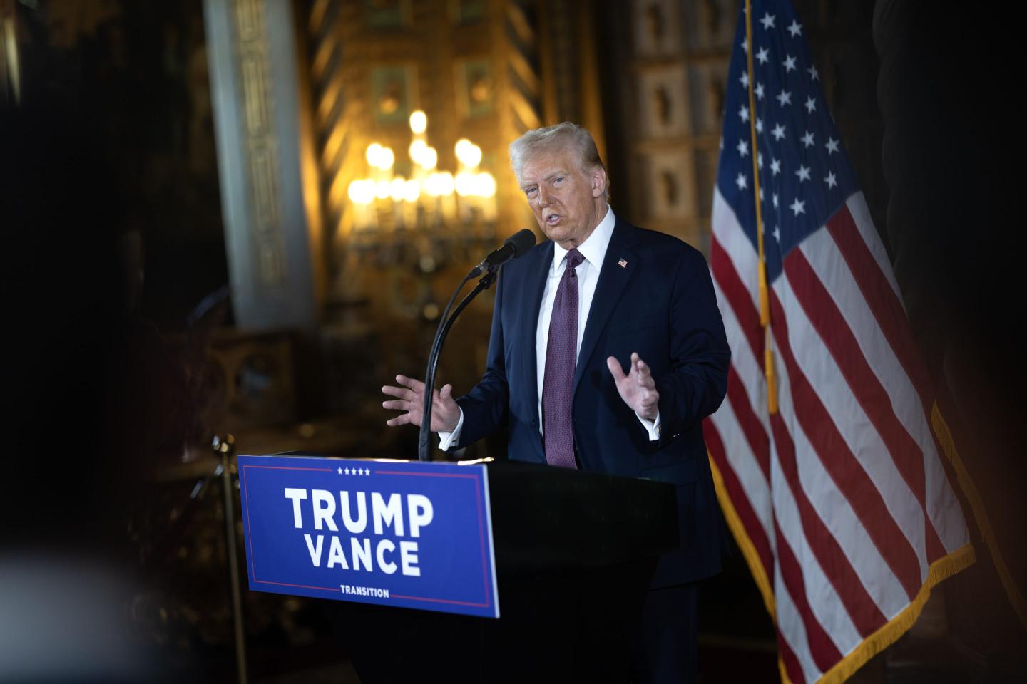 President-Elect Trump Holds Press Conference At Mar-A-Lago.