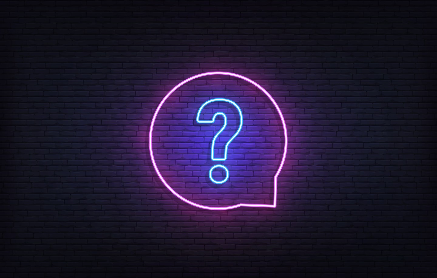A glowing neon sign of a question mark for a quiz. (Illustration: MaksymChechel/GettyImages)