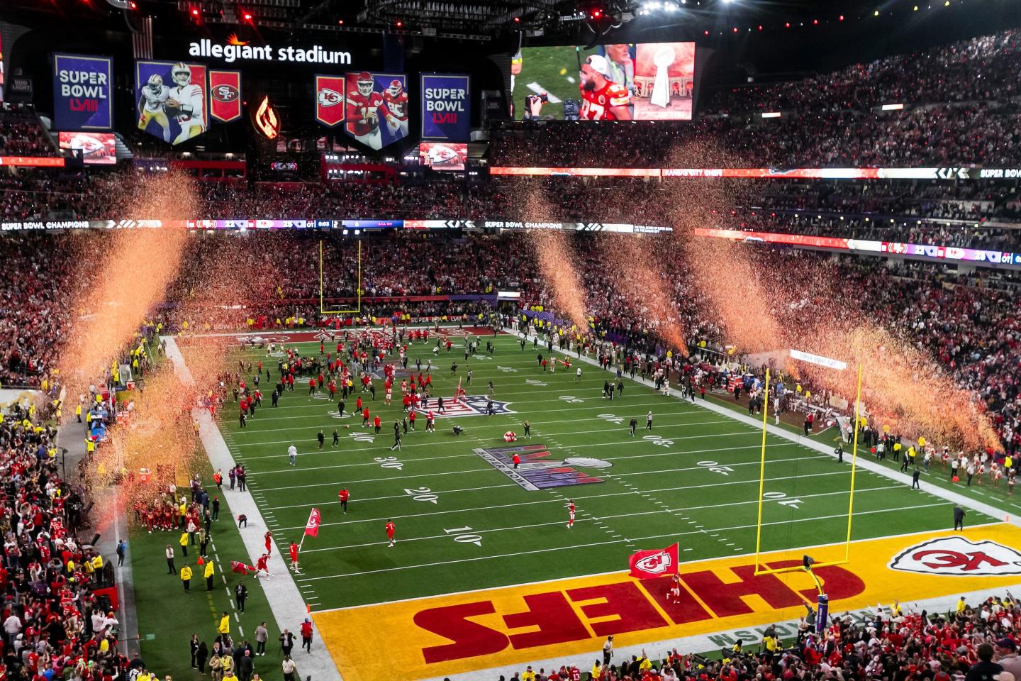 Super Bowl 2024 aerial shot