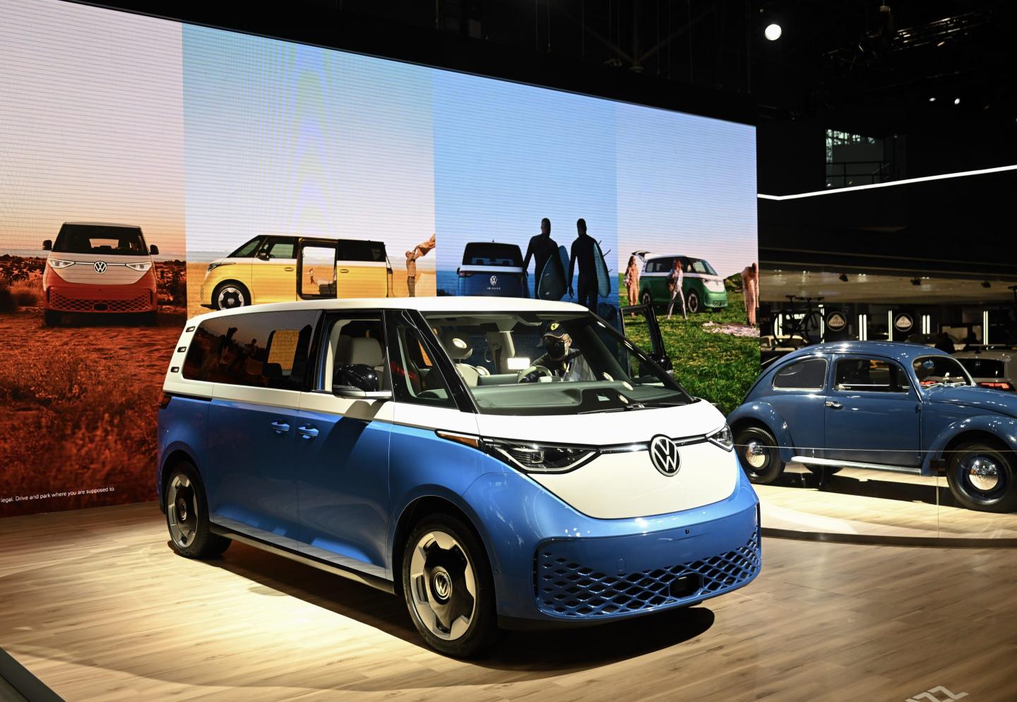 Volkswagen ID.Buzz is displayed during the New York International Auto Show 2024