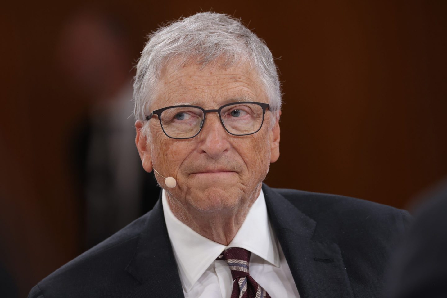 Philanthropist and former Microsoft CEO Bill Gates attends a panel discussion at the Global Solutions Summit on May 07, 2024