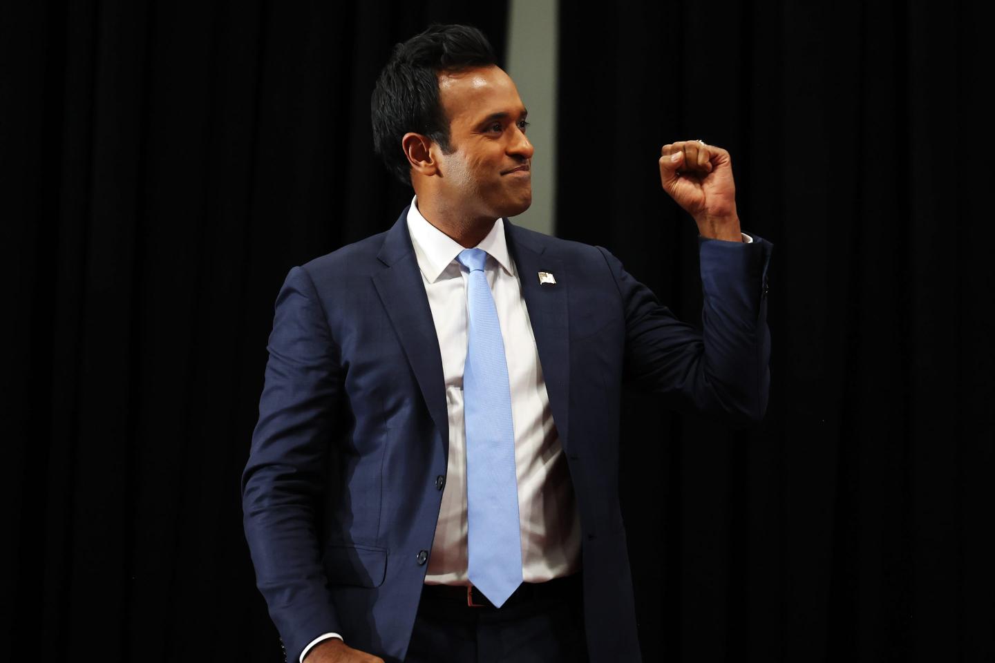 Vivek Ramaswamy, former Republican presidential nominee, at a Trump campaign rally
