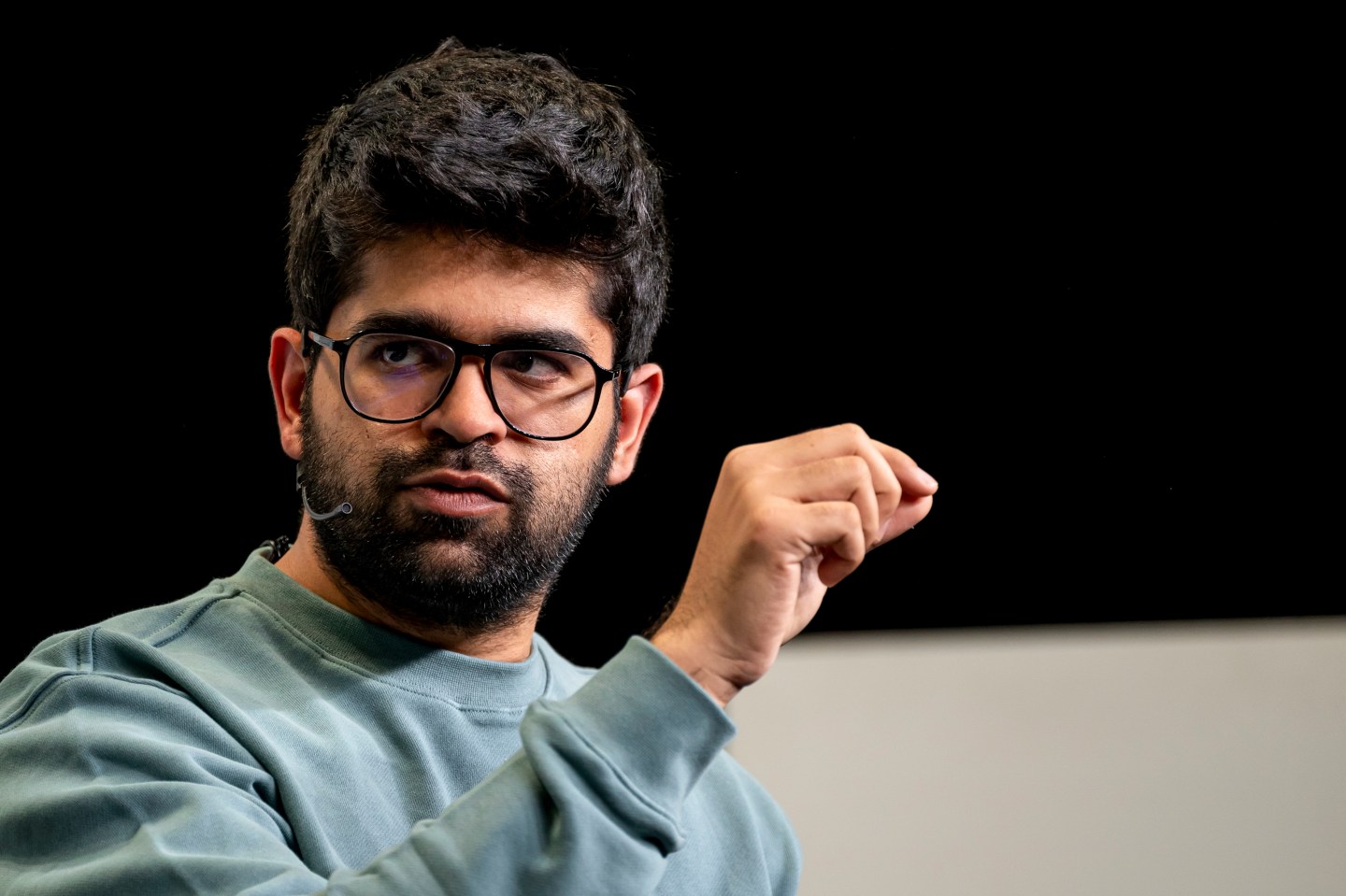 Aravind Srinivas, co-founder and CEO of Perplexity, during a conference in San Francisco on Oct. 30, 2024. (Photo: David Paul Morris/Bloomberg/Getty Images)