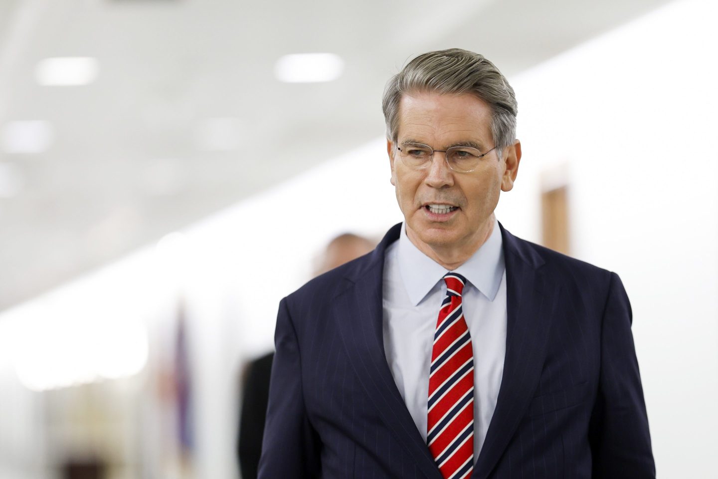 President-elect Donald Trump's nominee to be Treasury Secretary Scott Bessent at the Dirksen Senate Office Building on Dec. 10.