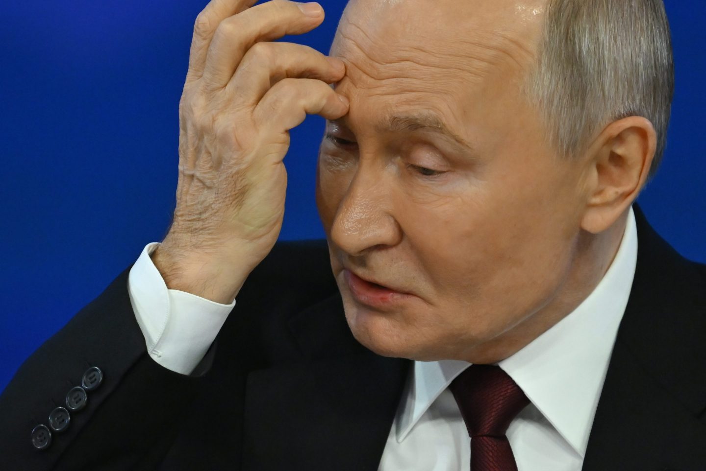 Vladimir Putin during his annual televised question-and-answer session, on Dec. 19.