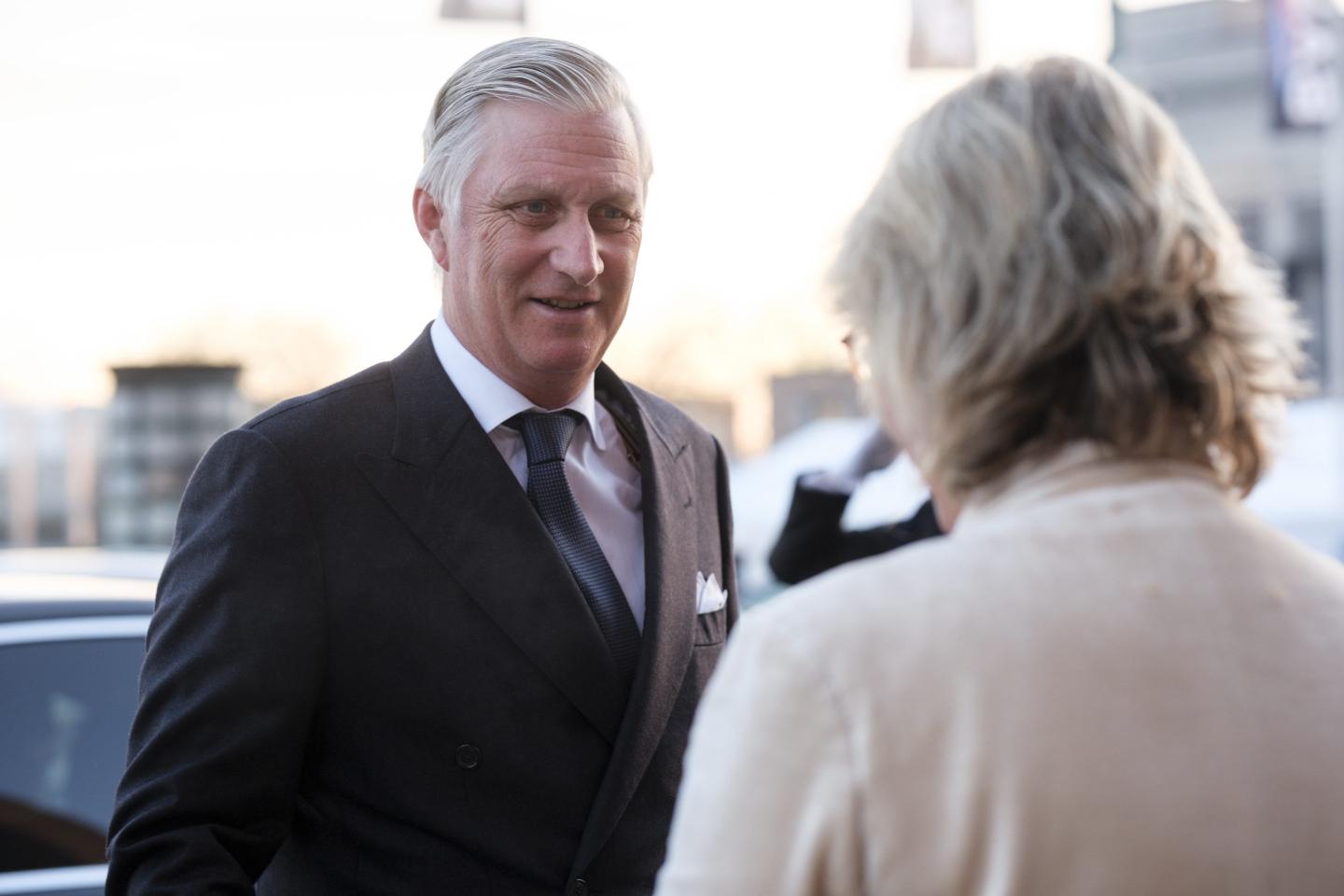 King Philippe of Belgium inaugurates the Brussels Motor Show in the Palais du Heysel, on January 10, 2025 in Brussels, Belgium.