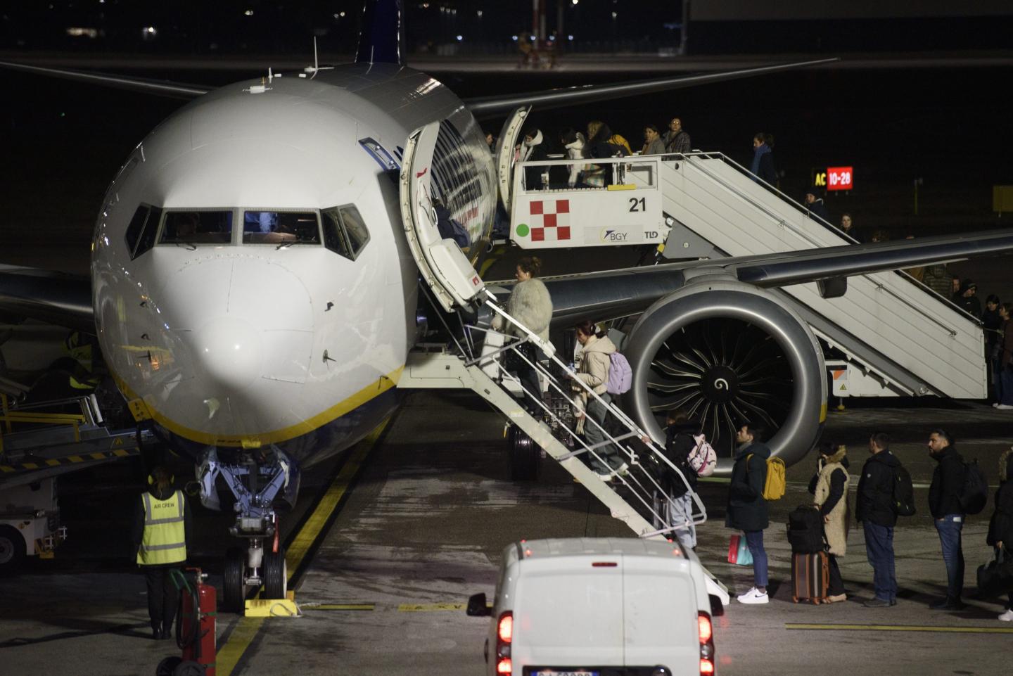 Boeing plane at airport