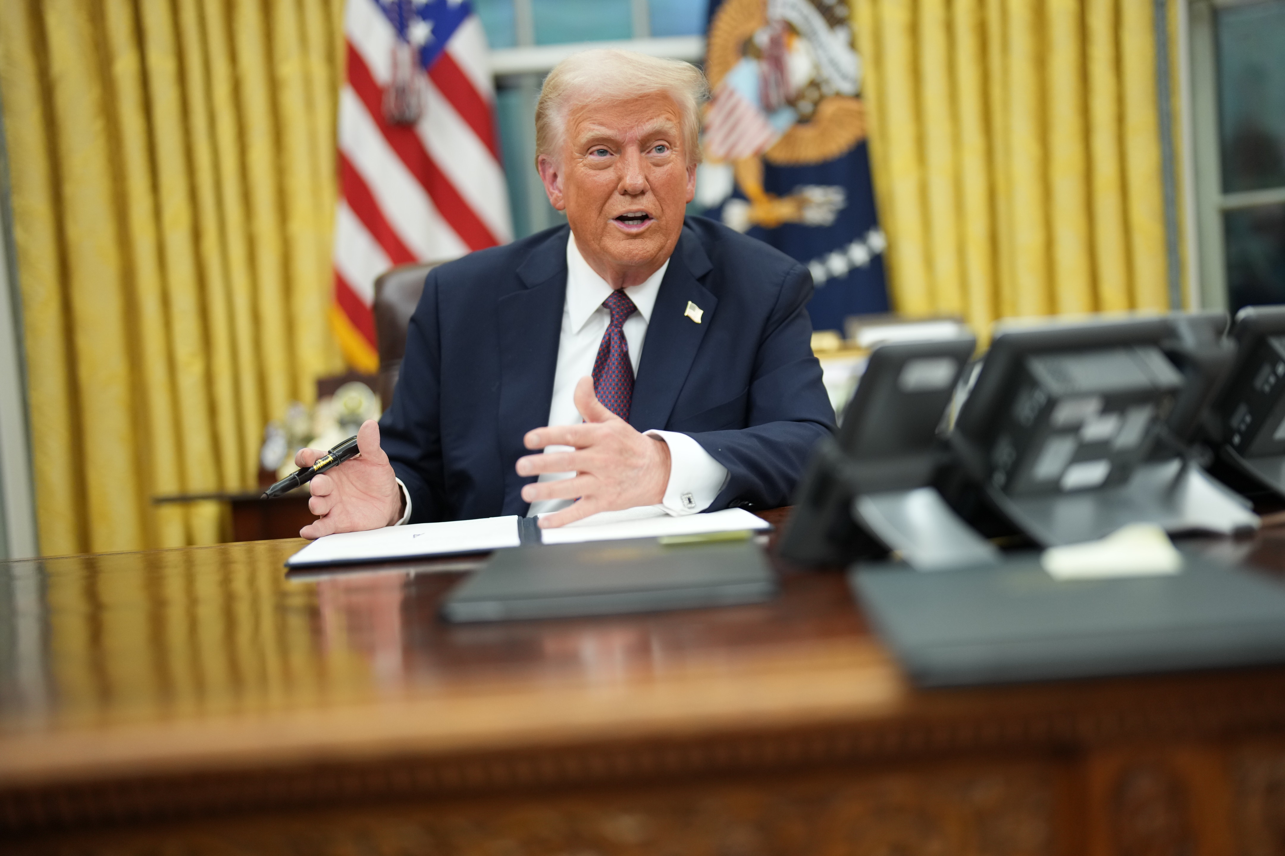 Since returning to office, Trump has signed a series of executive orders. 