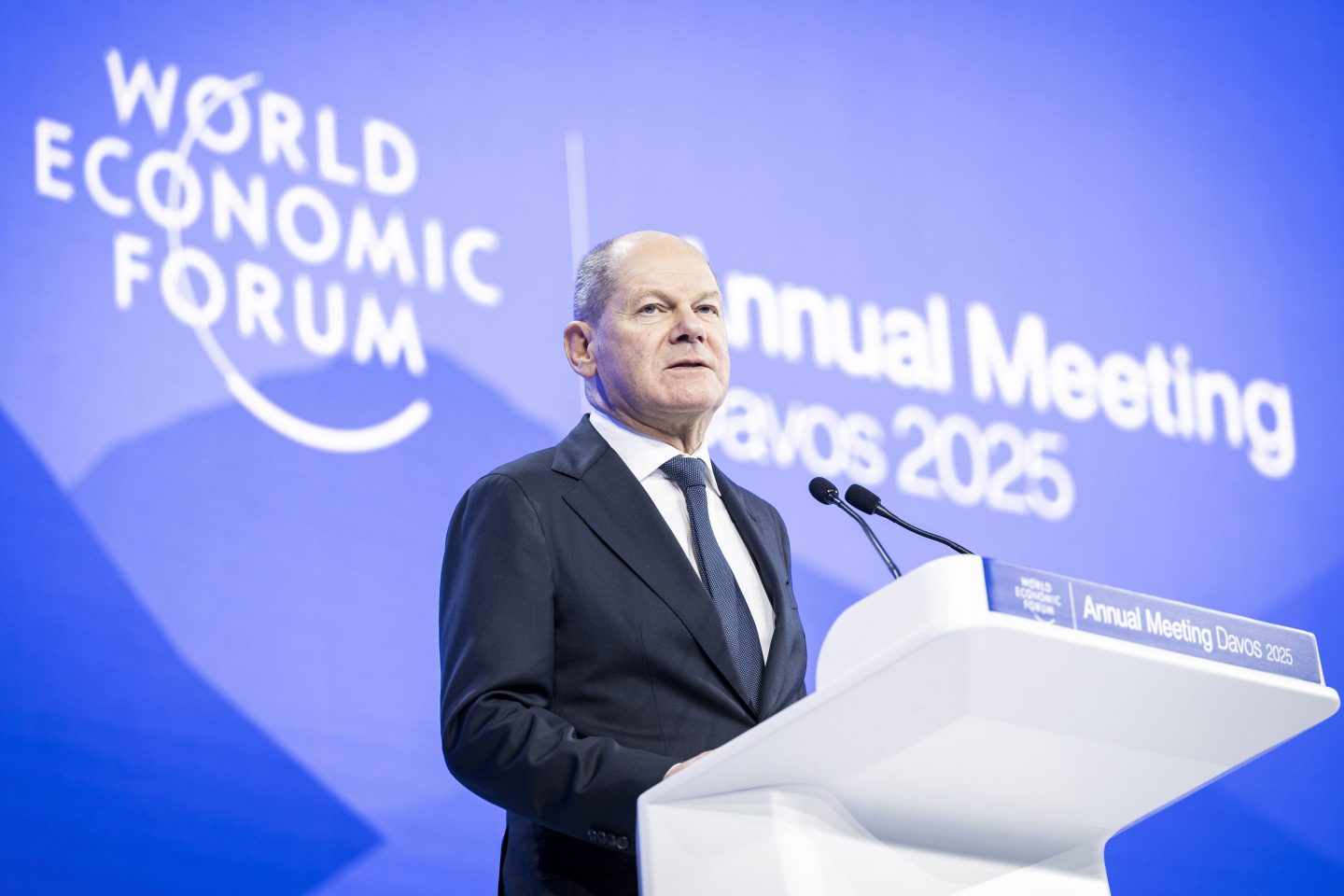 German Chancellor Olaf Scholz (pictured) vowed to "defend free trade as the basis of our prosperity", after Trump threatened to impose tariffs and taxes on partners.