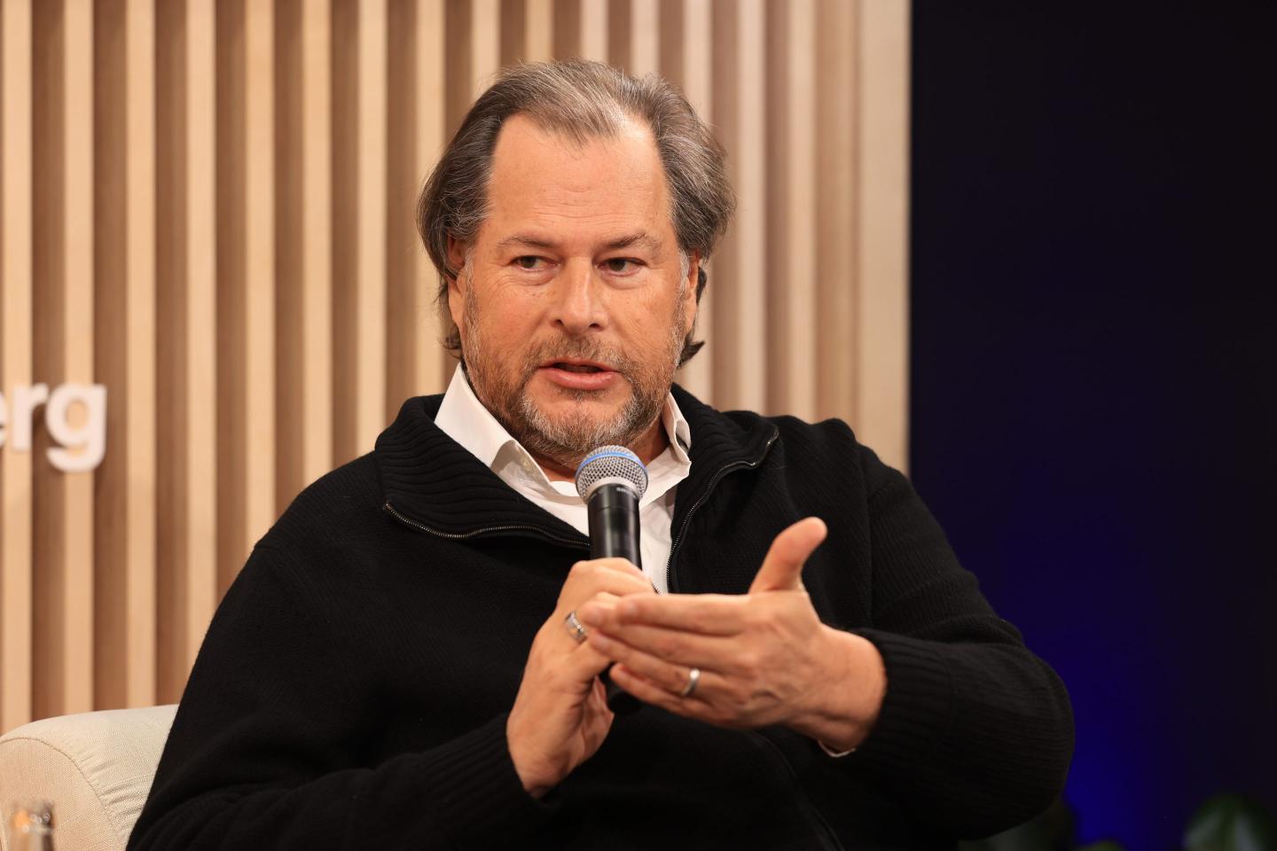 Marc Benioff at the World Economic Forum in Davos, Switzerland.