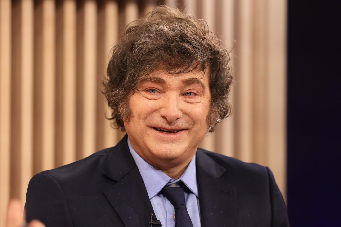 Javier Milei during the World Economic Forum in Davos, Switzerland, on Wednesday.