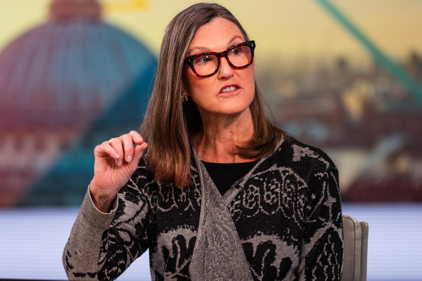 Ark Investment Management LLC Chief Executive Officer Cathie Wood speaking in an interview