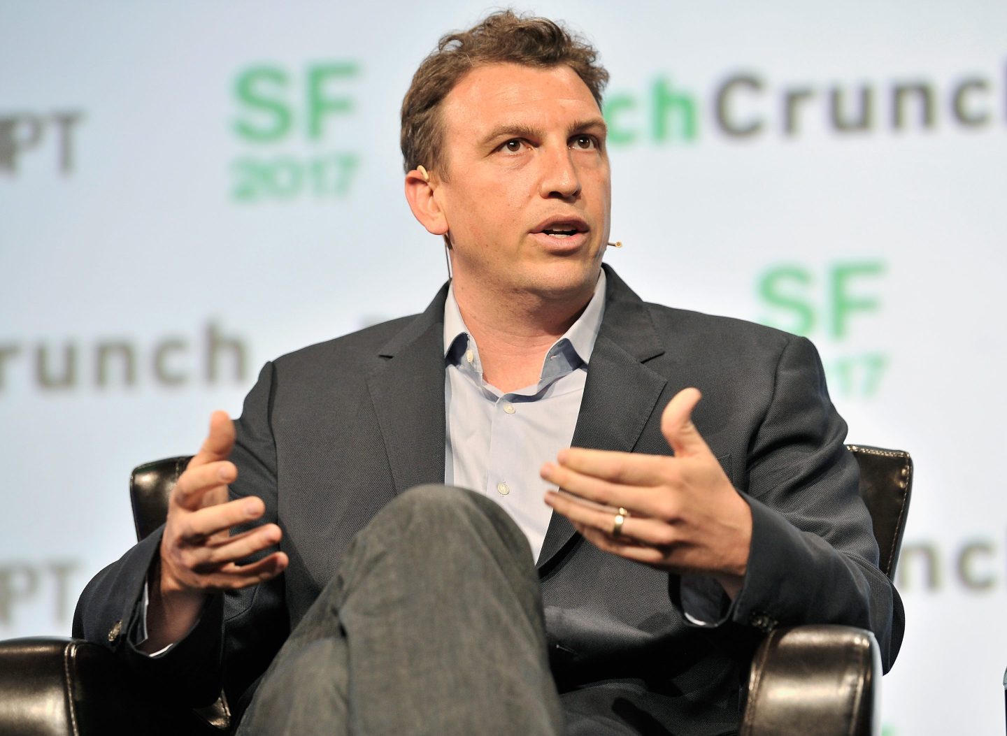 ClassPass CEO Fritz Lanman speaks onstage during TechCrunch Disrupt SF 2017 at Pier 48 on September 20, 2017 in San Francisco, California.