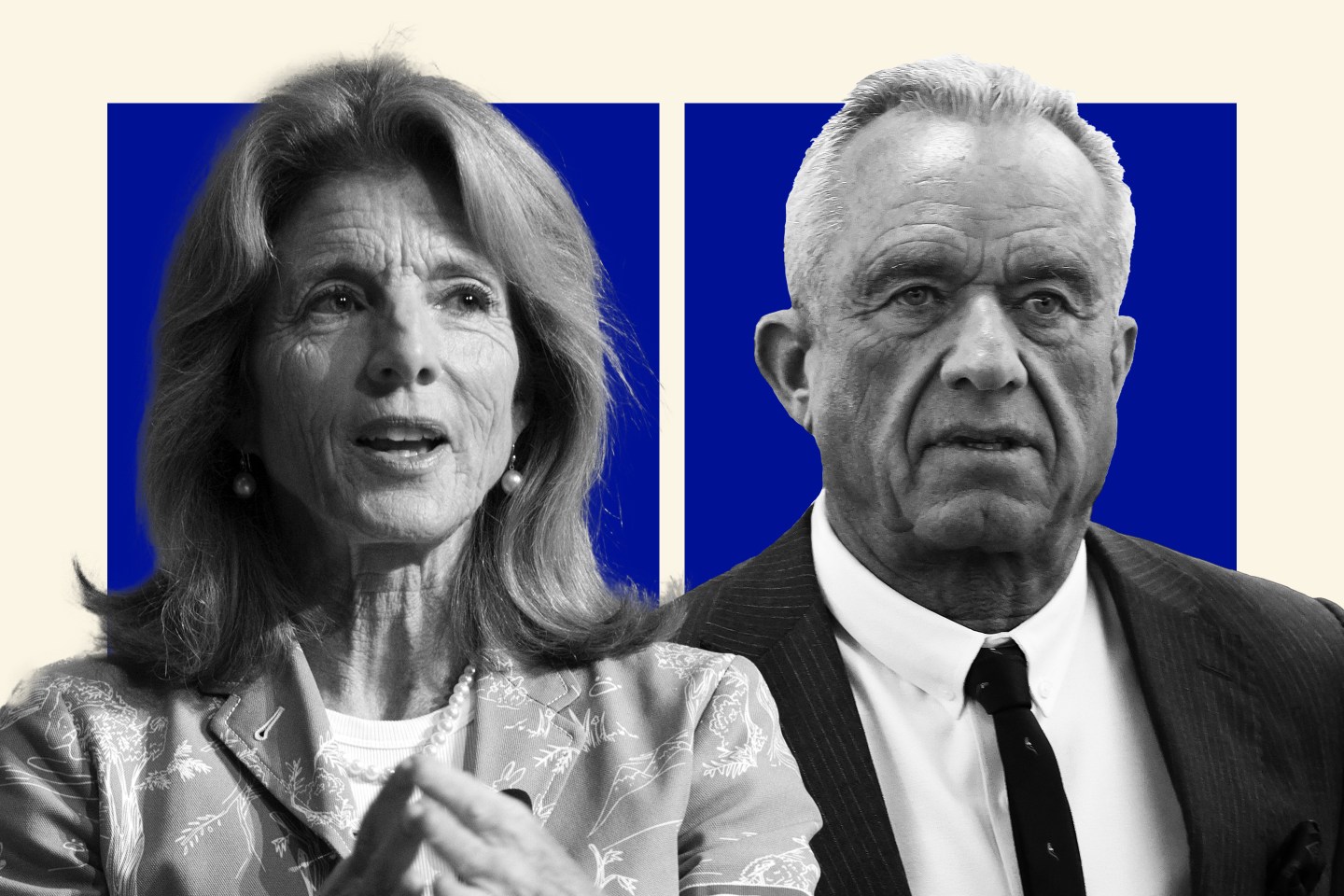 Caroline Kennedy (left) and Robert F. Kennedy Jr.