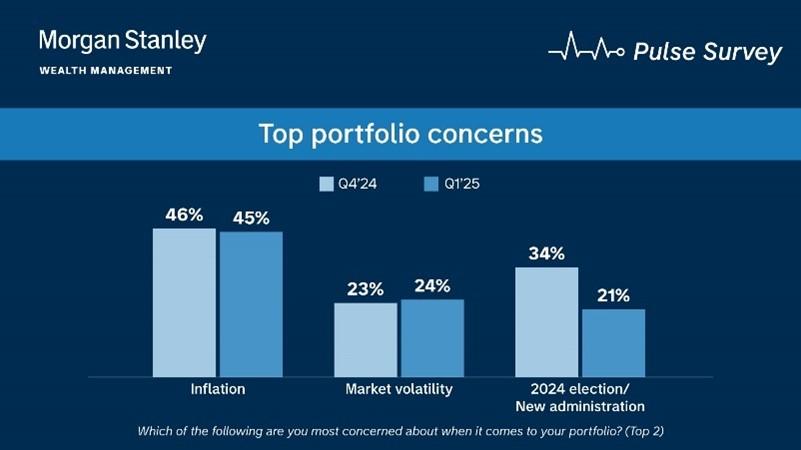 Chart showing top portfolio concerns among investors. 