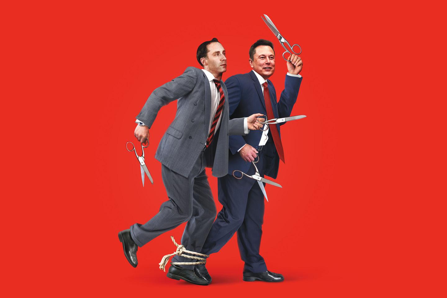 Steve Davis (left) with DOGE co-head Elon Musk.