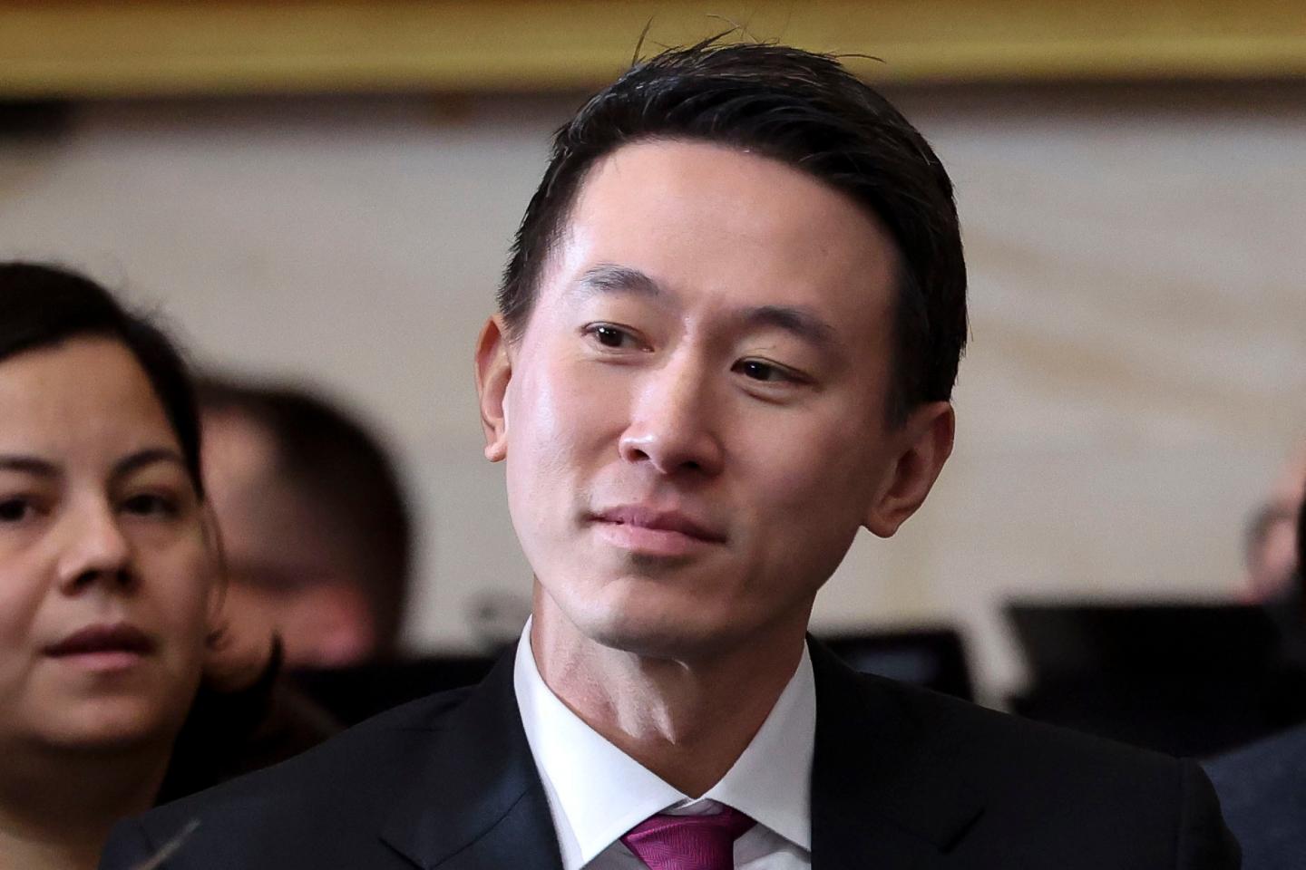 TikTok CEO Shou Zi Chew sits before the 60th Presidential Inauguration in the Rotunda of the U.S. Capitol in Washington, on Jan. 20, 2025.