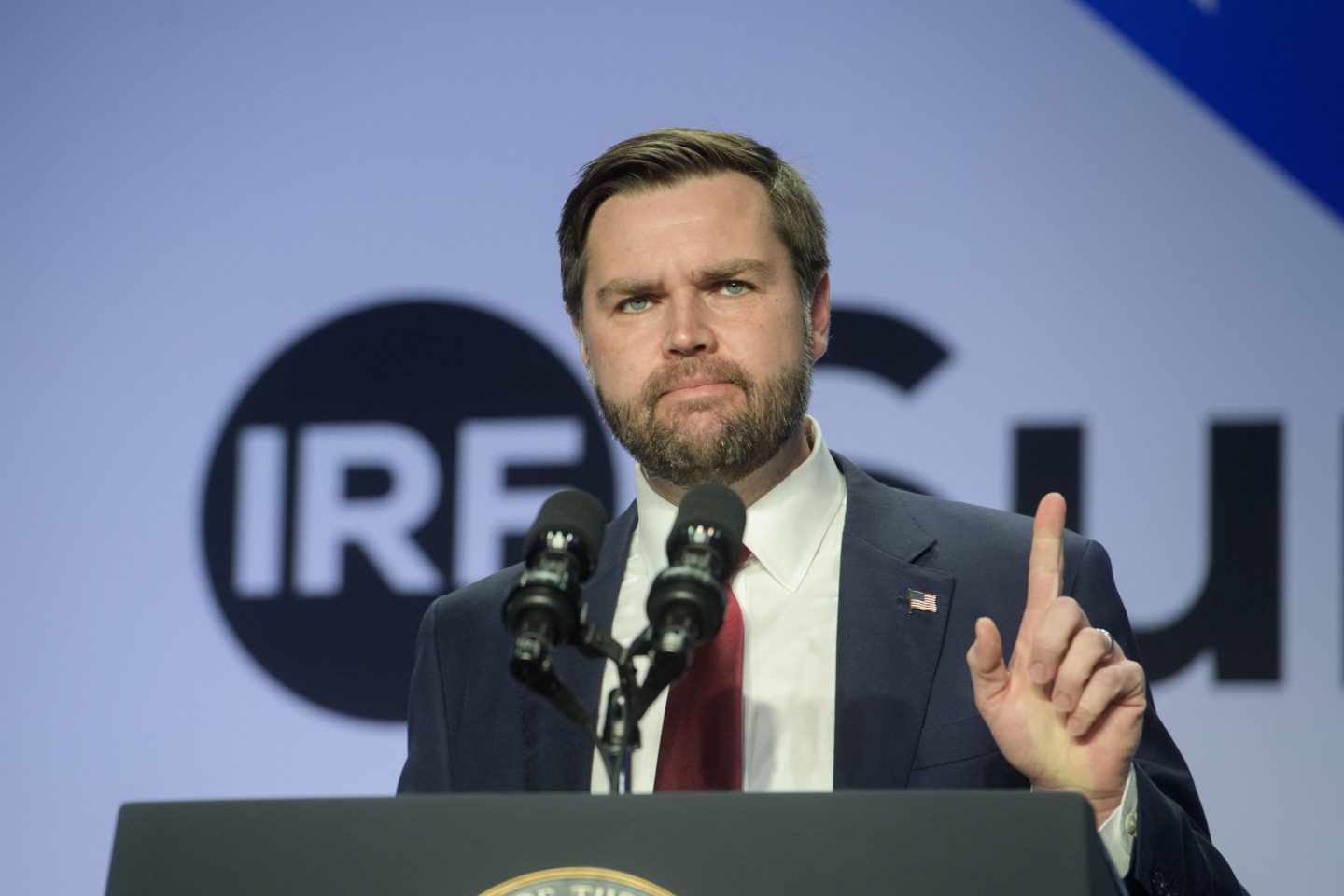 Vice President JD Vance speaks at the International Religious Freedom Summit in Washington on Wednesday.
