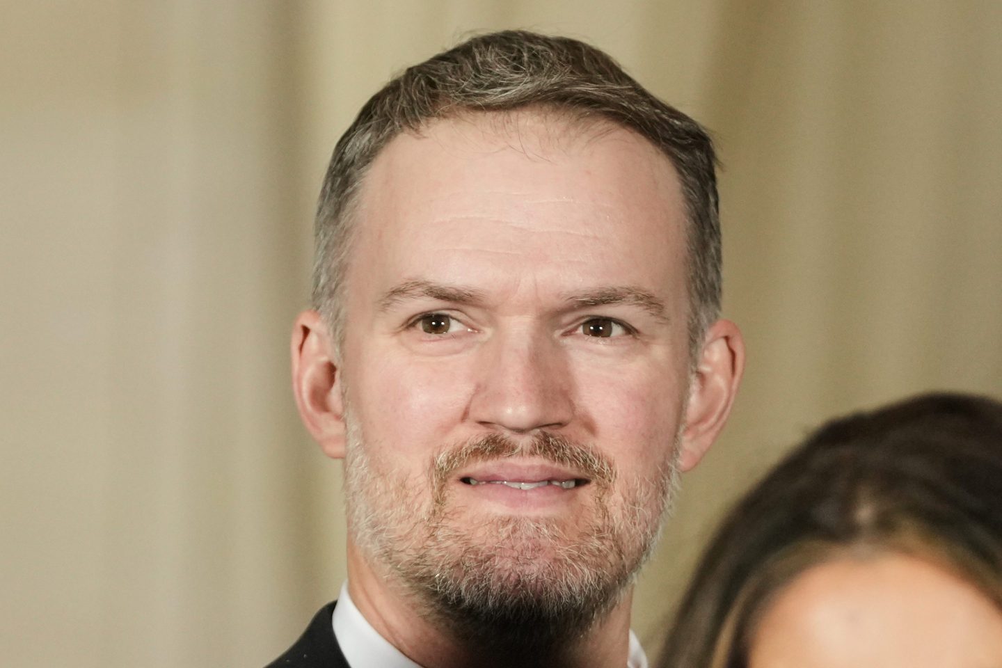 Jamieson Greer poses for a photo with Trump's other cabinet picks