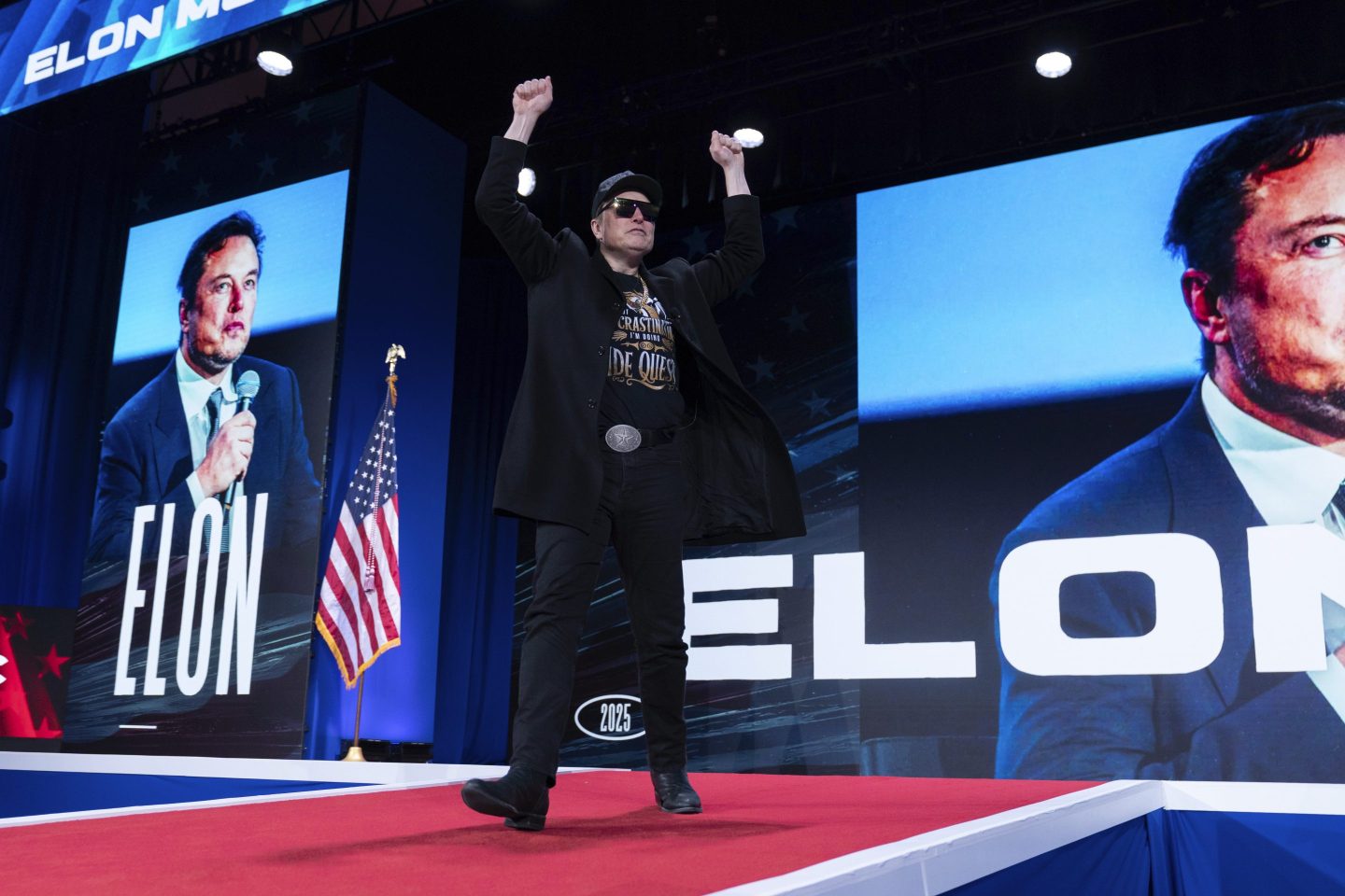 Elon Musk at the Conservative Political Action Conference in Oxon Hill, Md. on Thursday.
