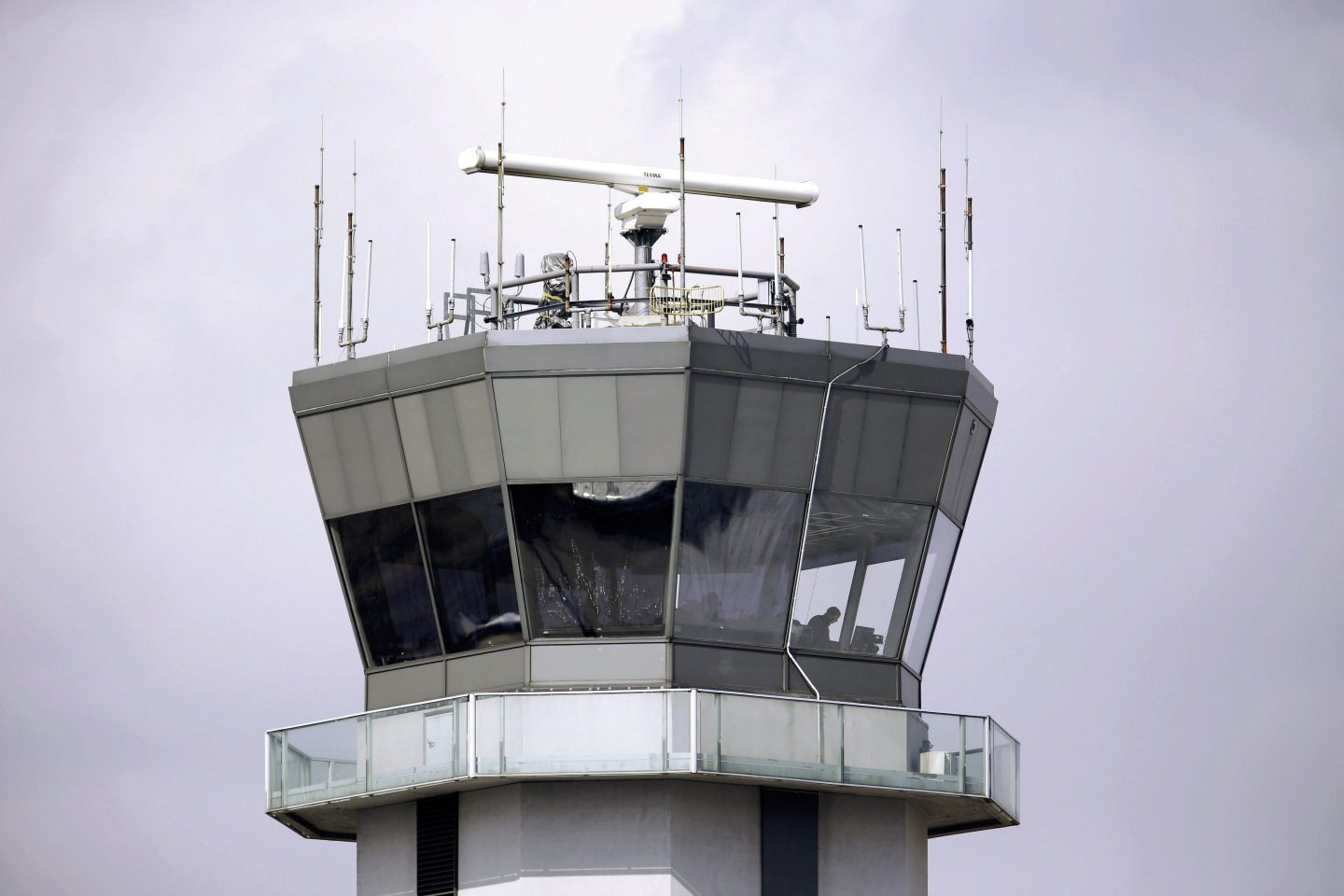 The air traffic control tower stands at Chicago's Midway International Airport, March 12, 2013.