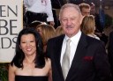 Gene Hackman smiles with his wife Betsy Arakawa
