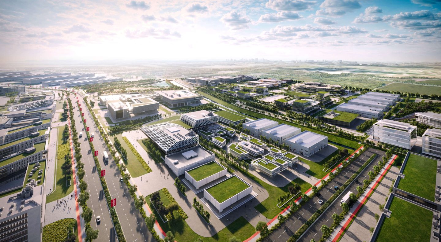 An artist’s impression of the Araya industrial campus.