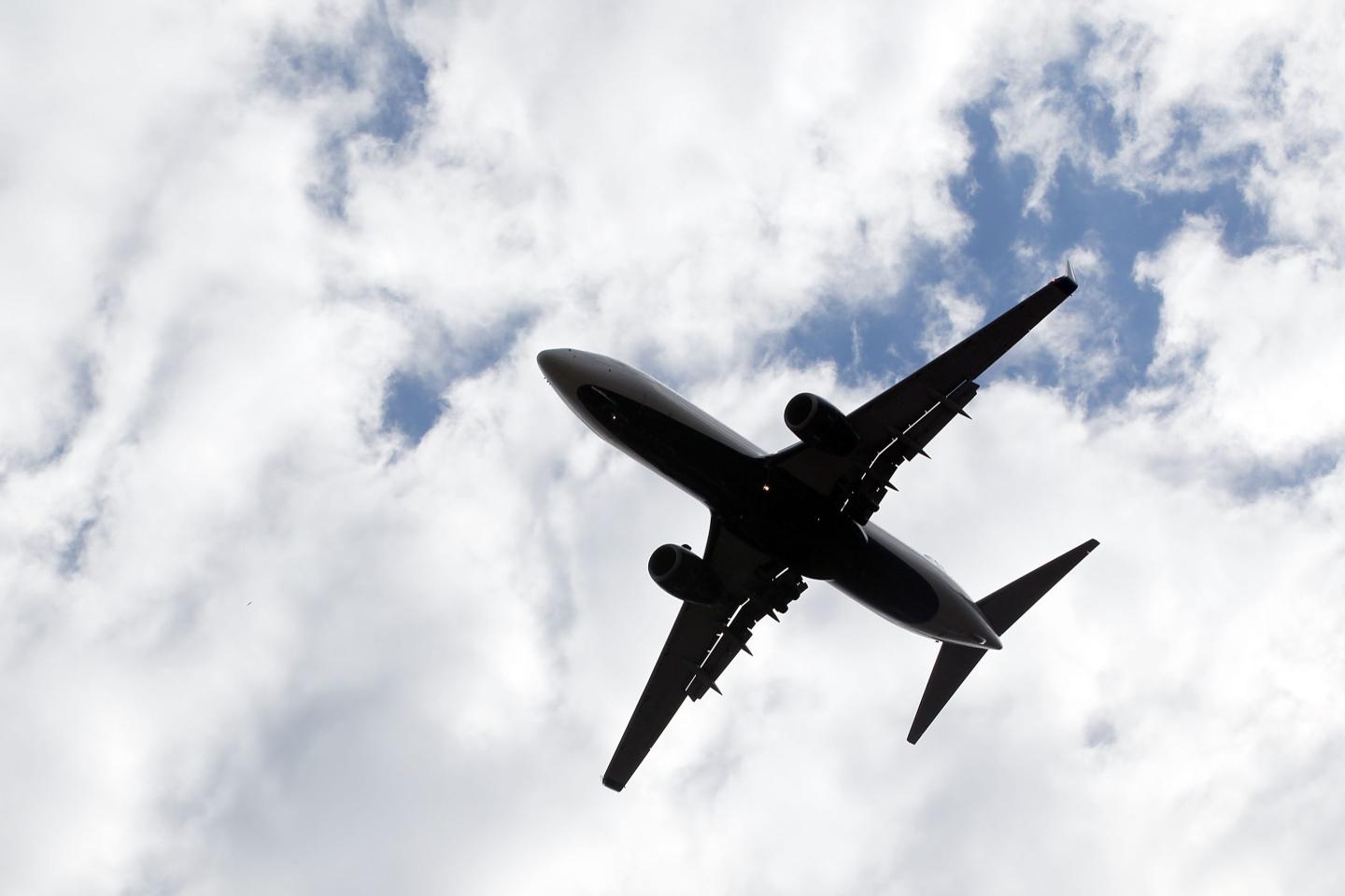 Plane flying in the sky