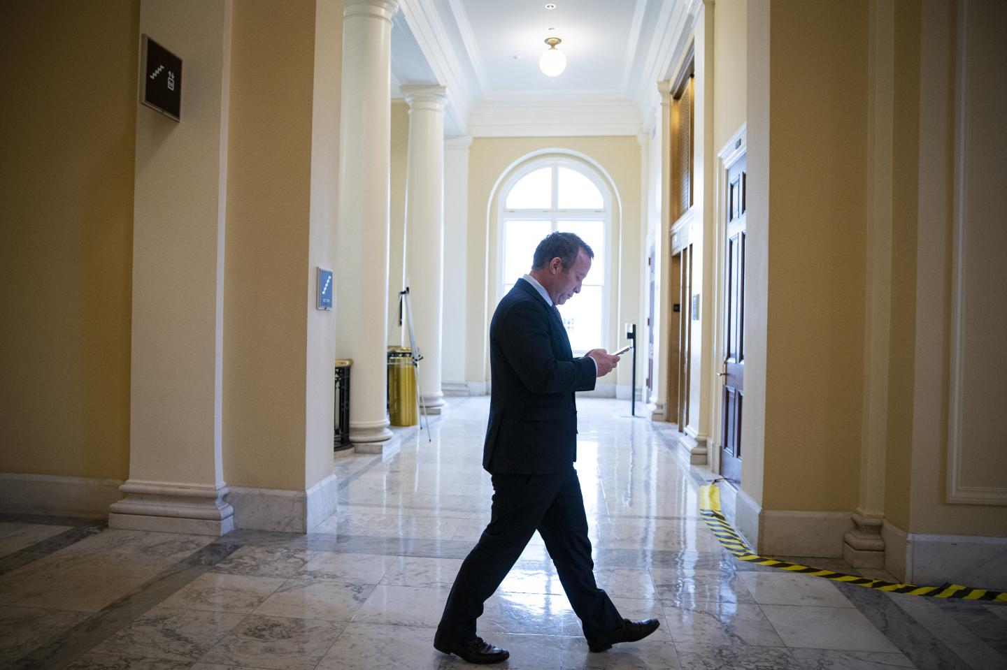 Representative Josh Gottheimer departs his office on Capitol Hill in Washington, D.C., on Dec. 6, 2022. (Photo: Al Drago/Bloomberg/Getty Images)