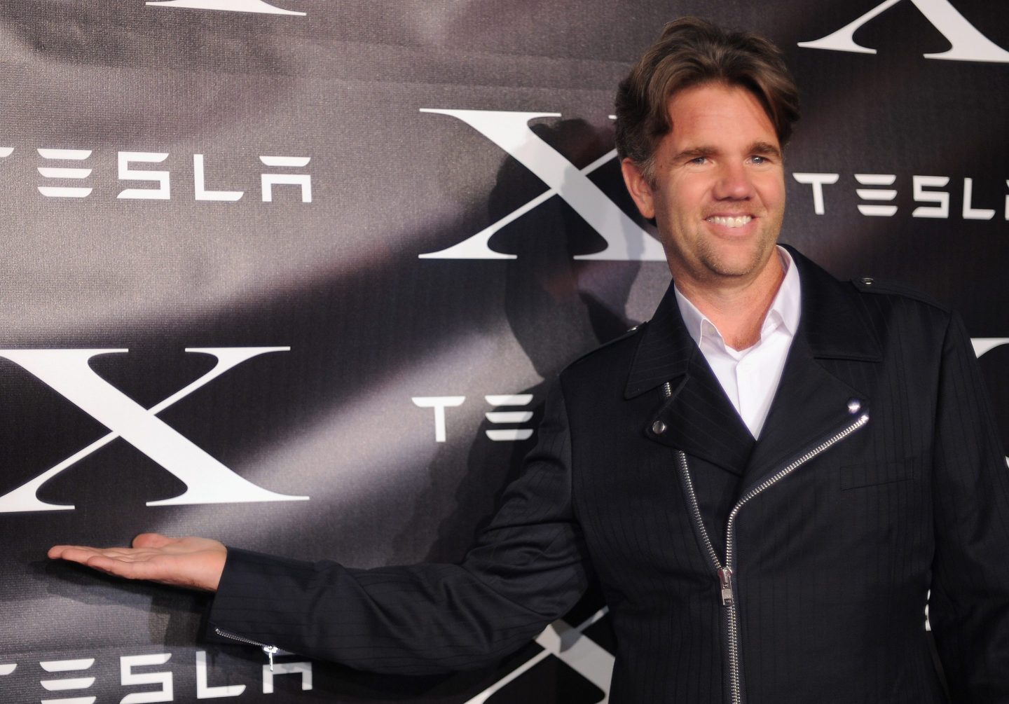 Tesla designer Franz von Holzhausen arrives at Tesla Worldwide Debut of Model X on February 9, 2012
