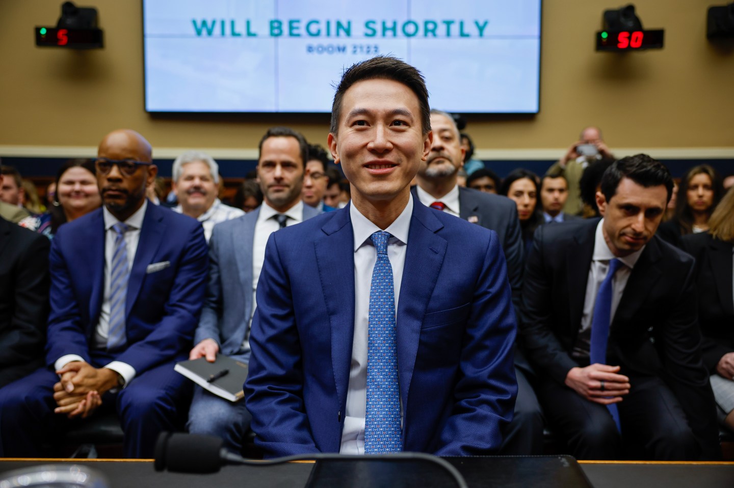 TikTok CEO Shou Zi Chew at a hearing on Capitol Hill on March 23, 2023 in Washington, D.C. (Photo by Chip Somodevilla/Getty Images)