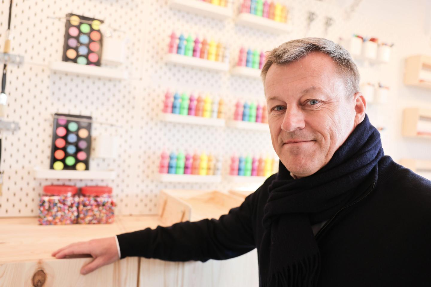 Jesper Brodin, CEO of the Ikea Group, stands in a showroom.