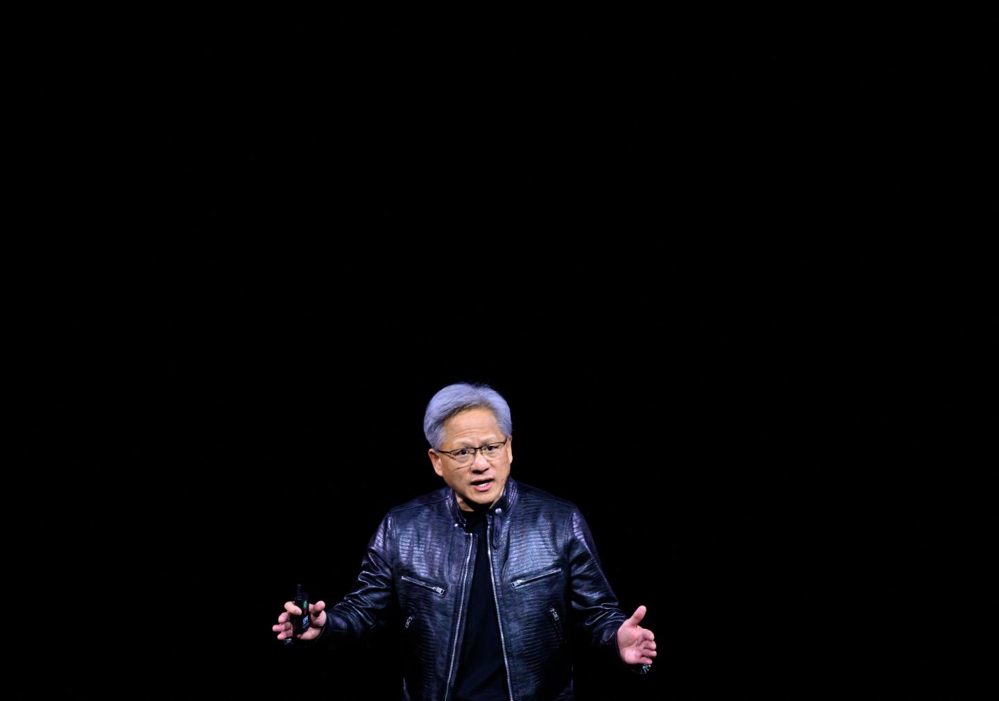 Nvidia CEO Jensen Huang during a company event in San Jose, California, on March 18, 2024. (Photo by Josh Edelson/AFP/Getty Images)