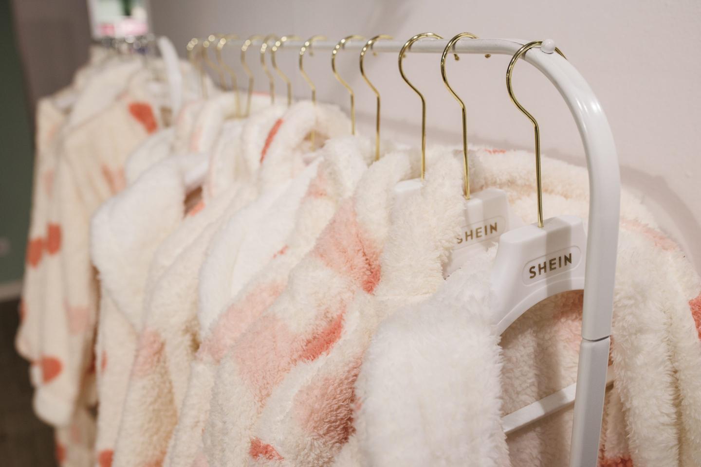 Clothes at the opening of Shein's ephemeral store, at ABC Serrano, on 26 April, 2024 in Madrid, Spain. (Photo: Alejandro Martinez Velez/Europa Press/Getty Images)