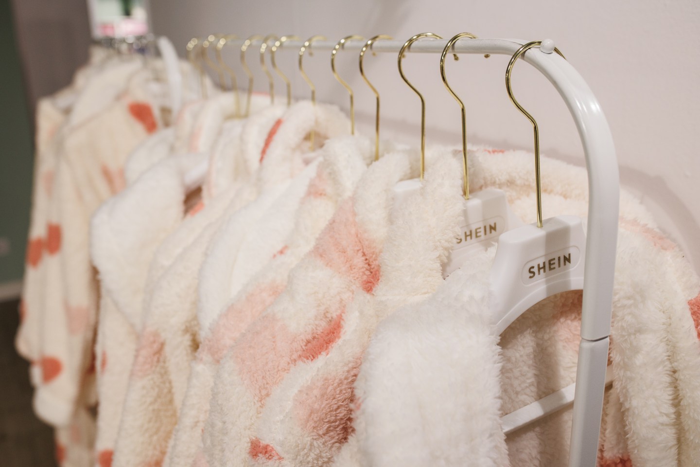 Clothes at the opening of Shein's ephemeral store, at ABC Serrano, on 26 April, 2024 in Madrid, Spain. (Photo: Alejandro Martinez Velez/Europa Press/Getty Images)