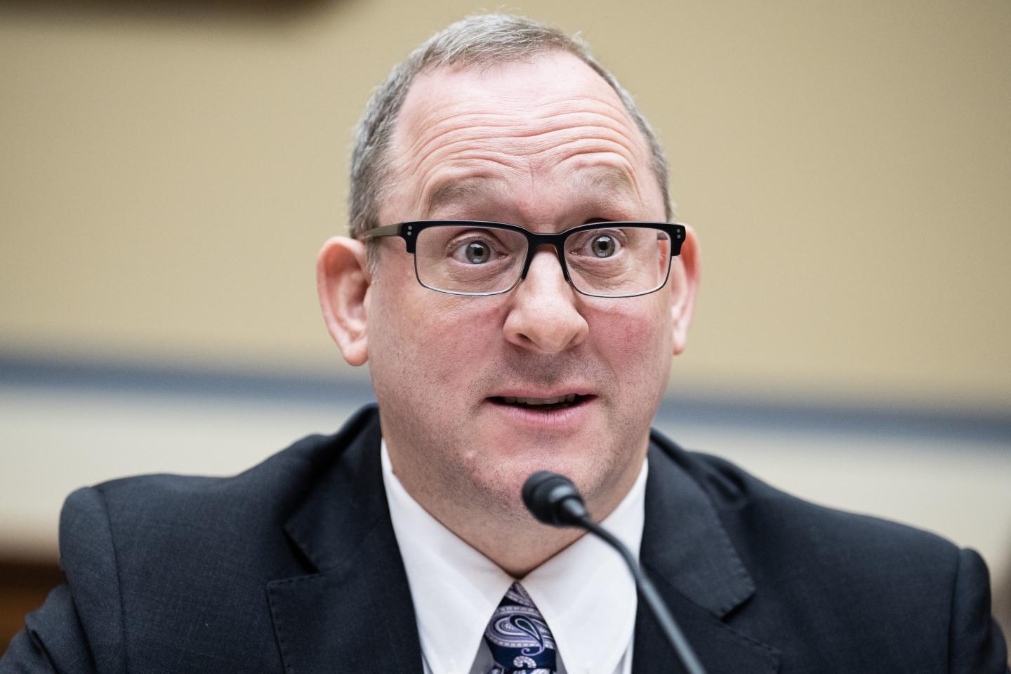 Rob Shriver, former acting director of the Office of Personnel Management, testifies at a House Oversight and Accountability Committee hearing.