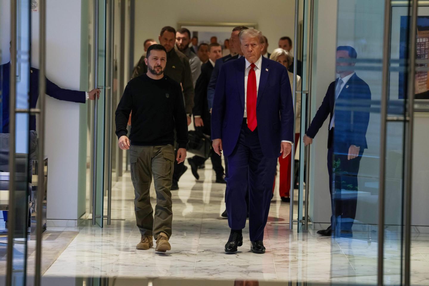 Ukrainian President Volodymyr Zelensky and President Donald Trump