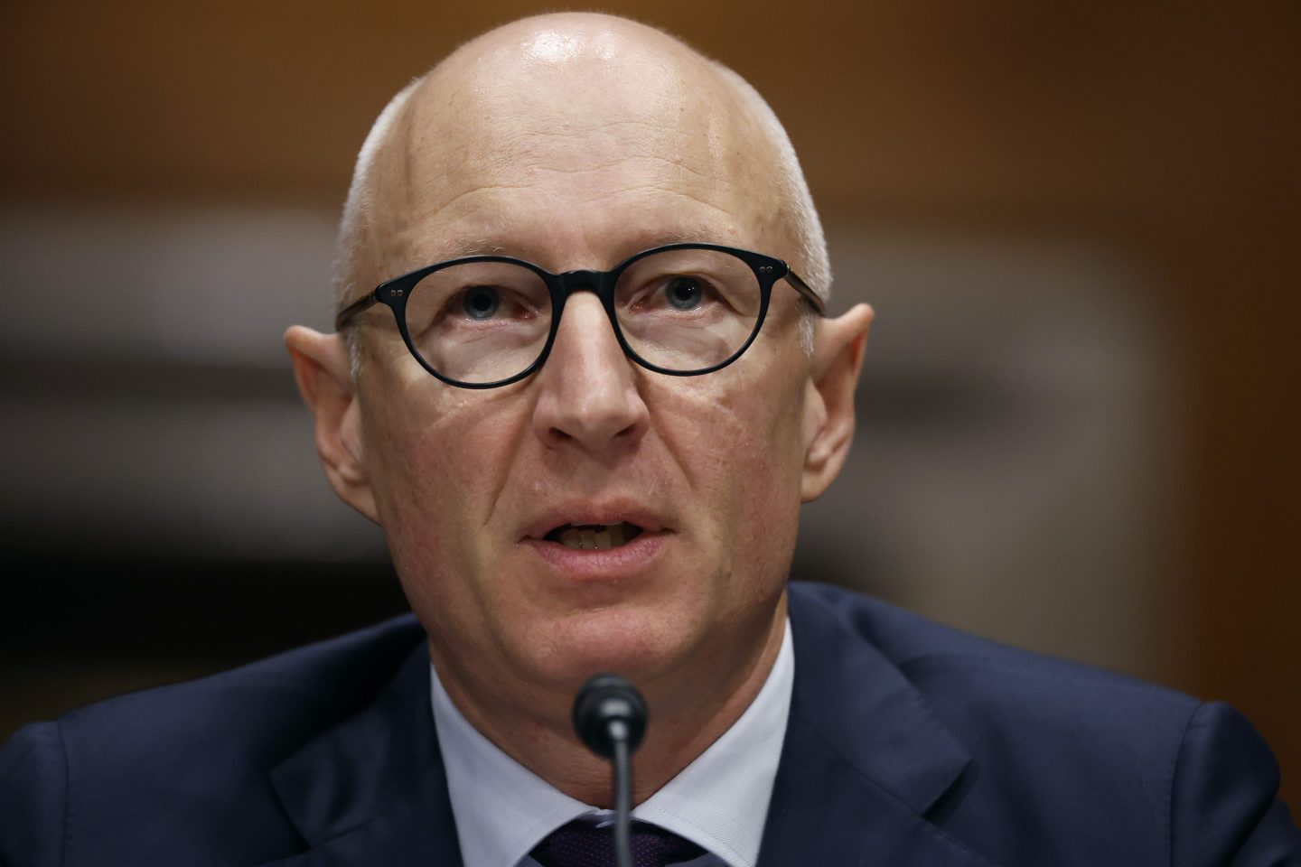Novo Nordisk President and CEO Lars Fruergaard Jorgensen testifies before the Senate Health, Education, Labor, and Pensions Committee in the Dirksen Senate Office Building on Capitol Hill on September 24, 2024 in Washington, DC. The committee heard testimony from Jorgensen about the price of popular pharmaceuticals made by Novo Nordisk that help treat diabetes and obesity, including Wegovy and Ozempic.