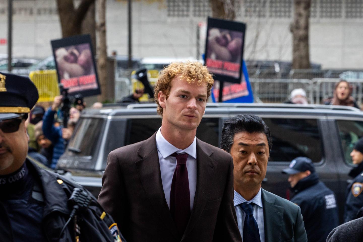 Daniel Penny at the Manhattan Criminal Courthouse in December. 