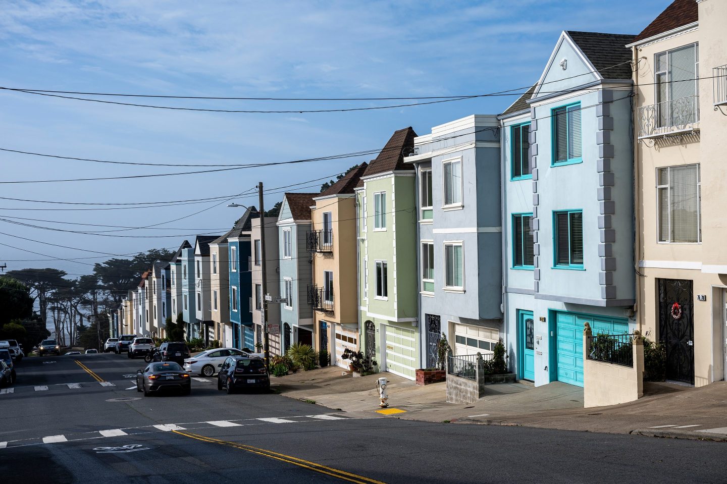 Homes in a neighborhood in San Francisco, California.