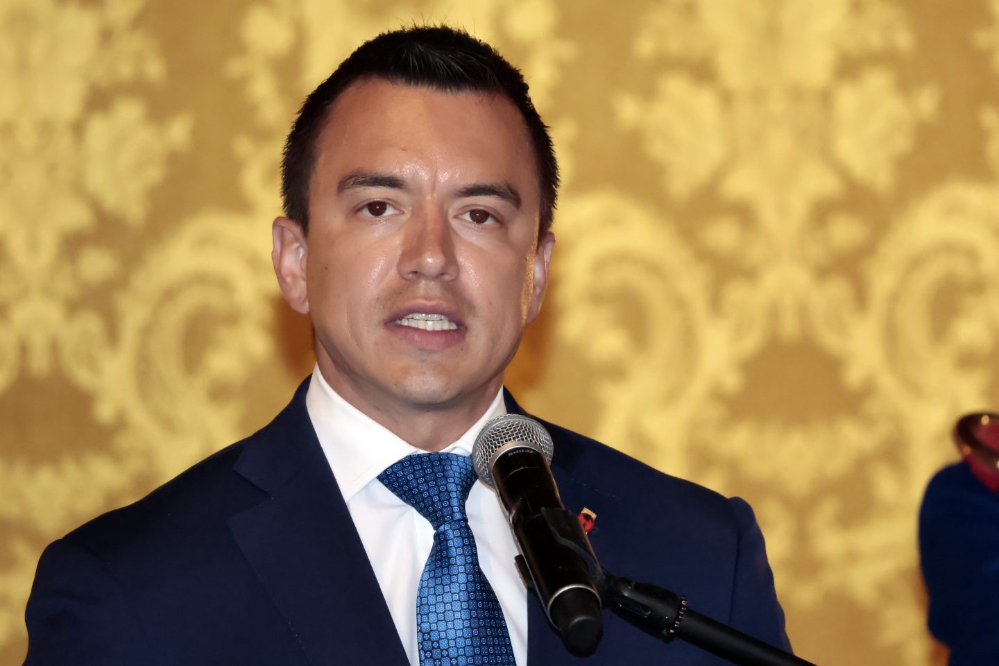 President of Ecuador, and presidential candidate for National Democratic Action (ADN) party, Daniel Noboa